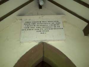 photo of plaque at St Paul's church