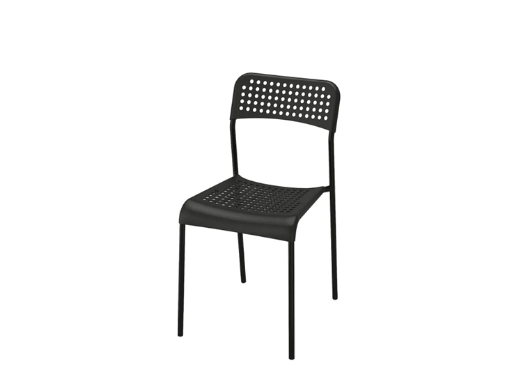 stol cafe sort Inventar_udlejning_a/s Holmud