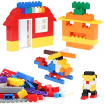 Bausteine, für Kinder, Spielkiste, Baukasten, Plastikbausteine, Gebäude, Formen