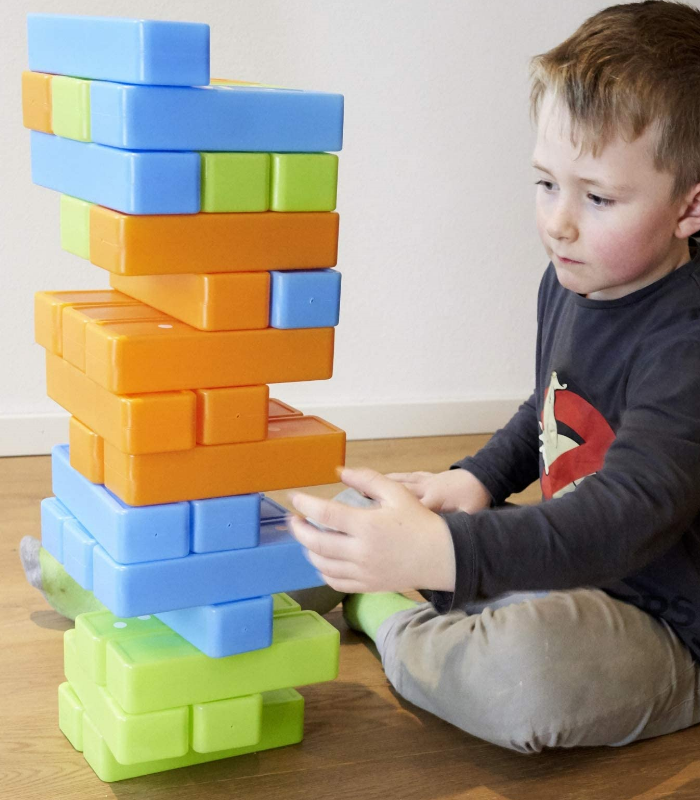 XXL-Bausteine, bauen, Turm, Haus, Mauer, Domino, Fußboden, spielen