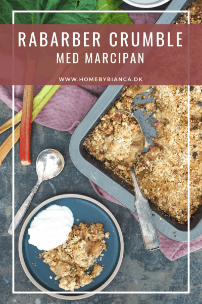 Rabarbercrumble med marcipan