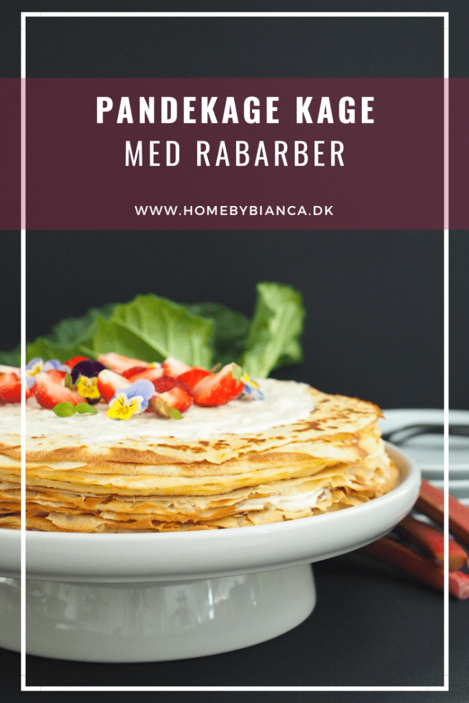 Pandekage lagkage med rabarber