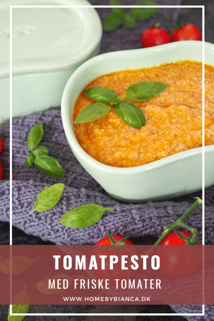 Tomatpesto med friske tomater opskrift