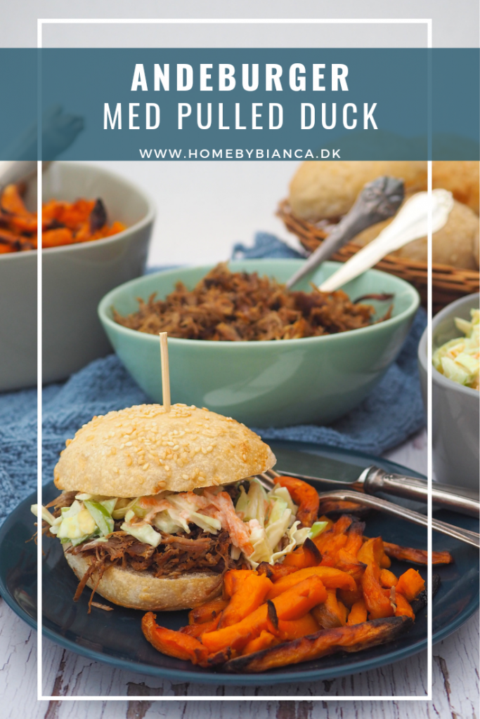 Andeburger med pulled duck