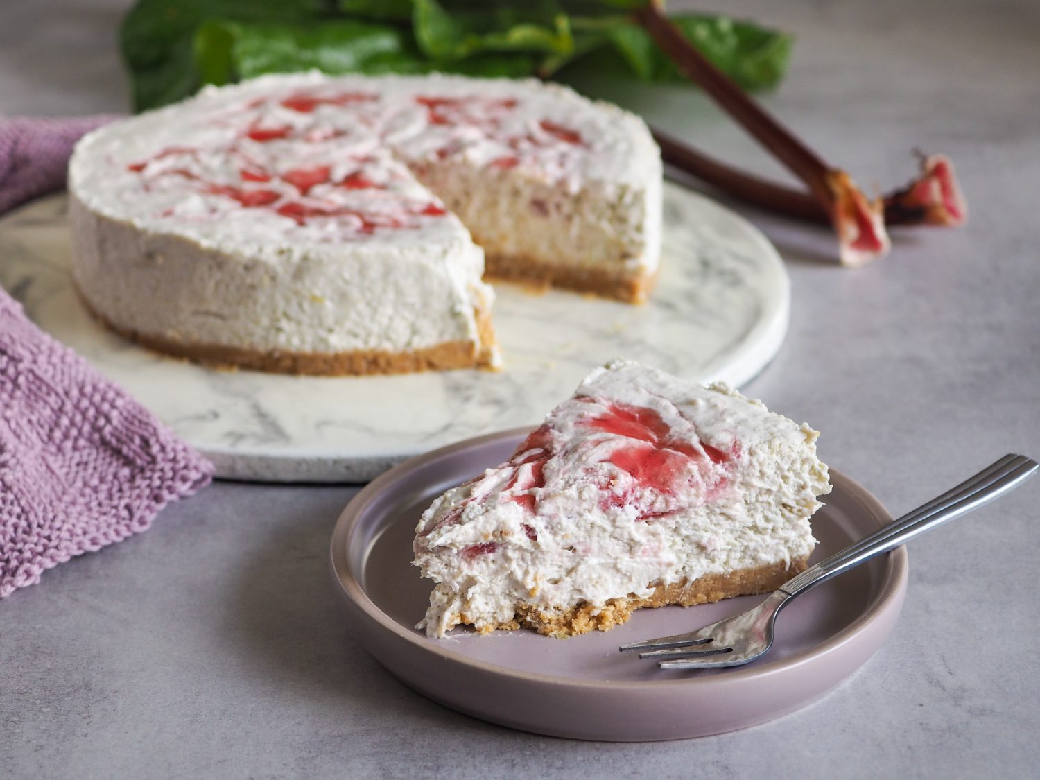 Vegansk rabarber cheesecake opskrift