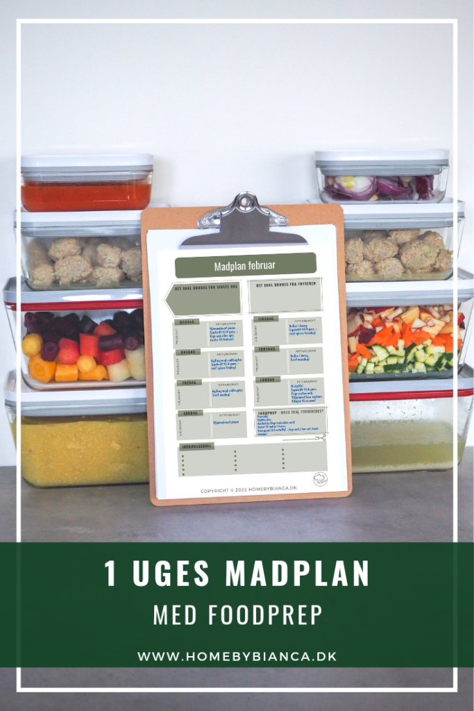 Madplan februar med foodprep