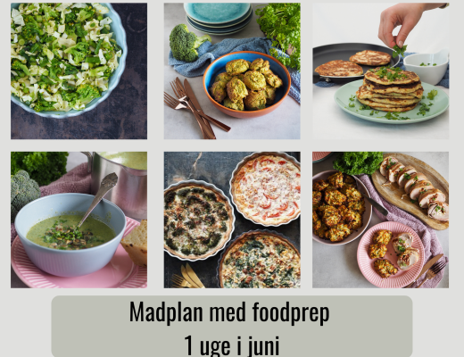 Madplan med foodprep juni