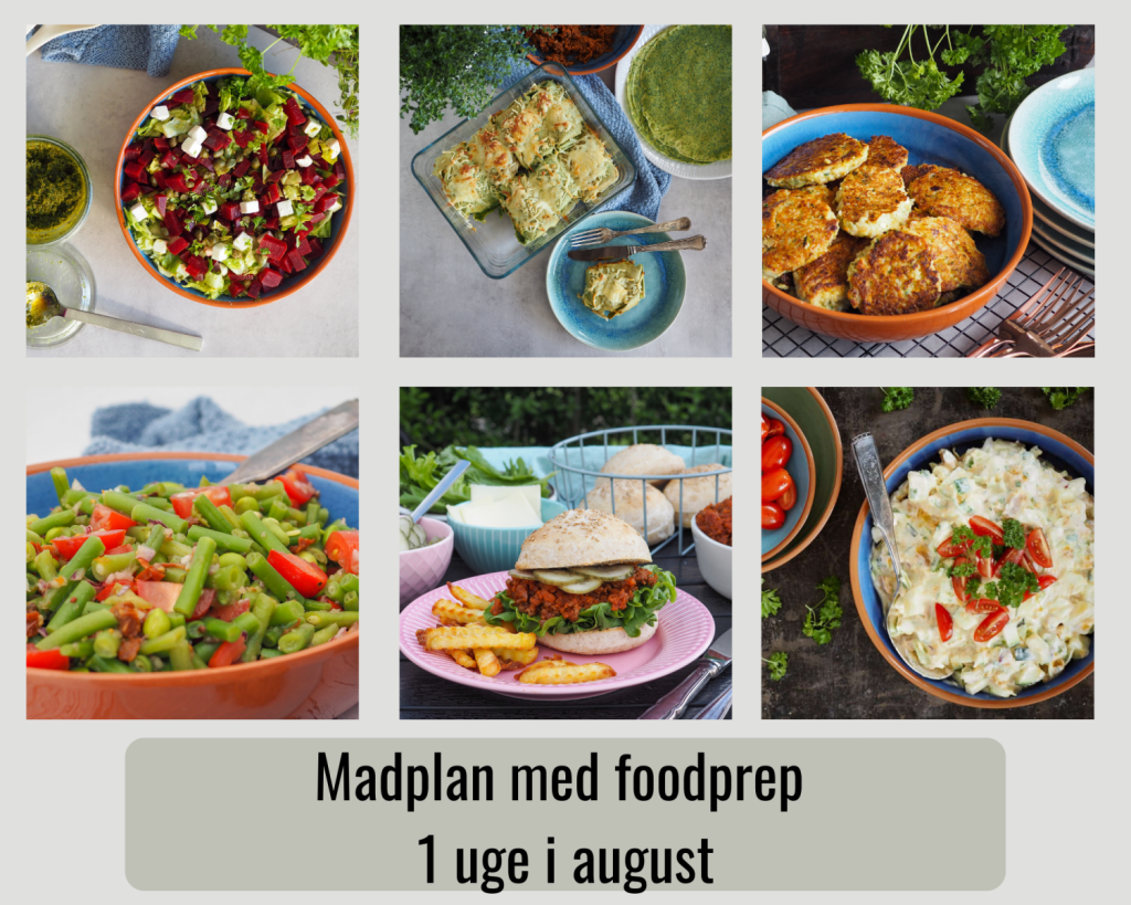 Madplan med foodprep august