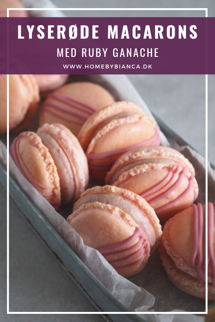 Lyserøde macarons med ruby ganache