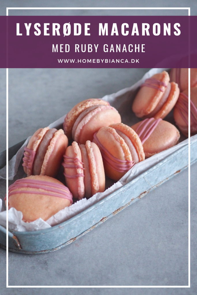 Lyserøde macarons med ruby ganache