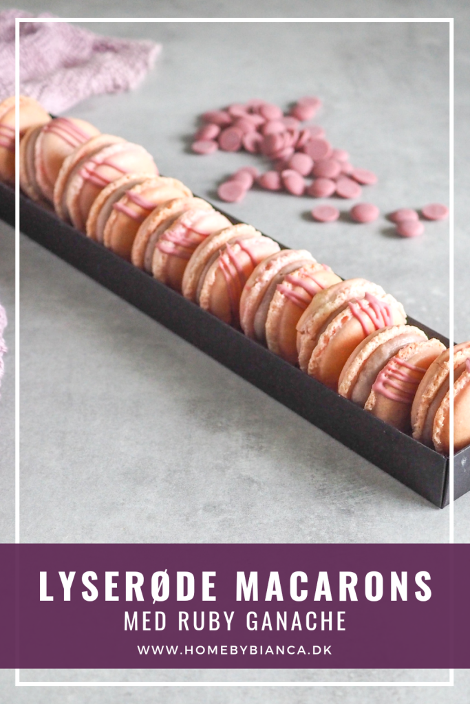 Lyserøde macarons med ruby ganache