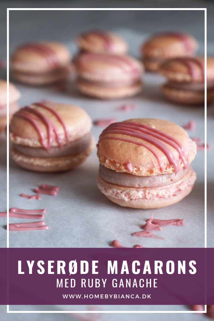 Lyserøde macarons med ruby ganache