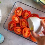 Bagte tomater i ovn med rosmarin