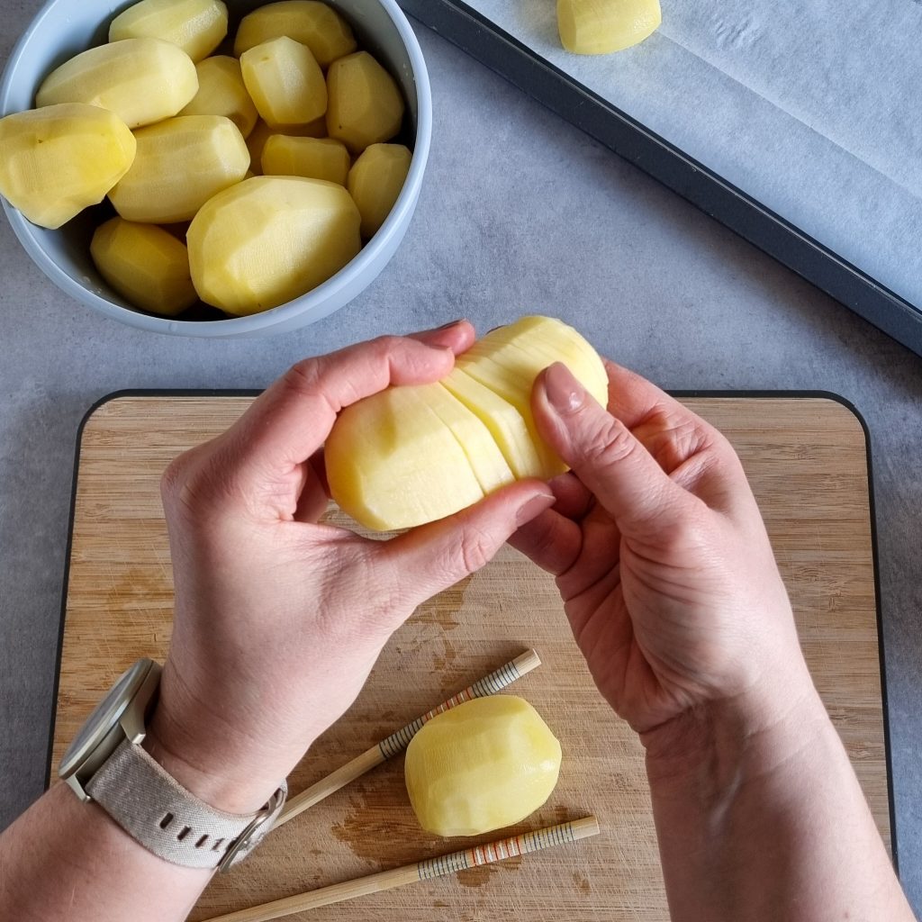 Hasselback kartofler i ovn