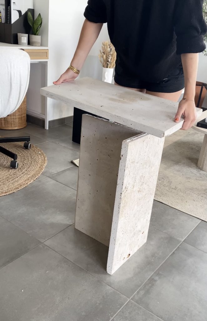 DIY – Table d'appoint en travertin – Home Inspiration by Manon Thonnard
