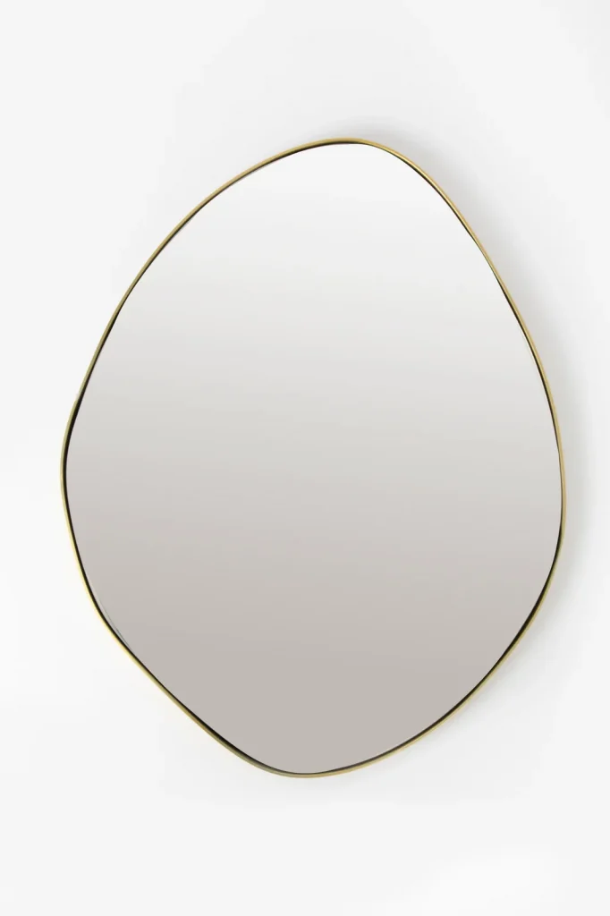 Miroir asymétrique doré