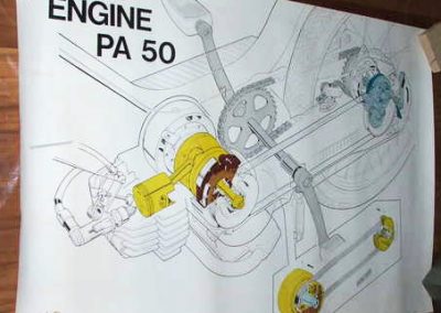 Informatieve poster motorblok PA50