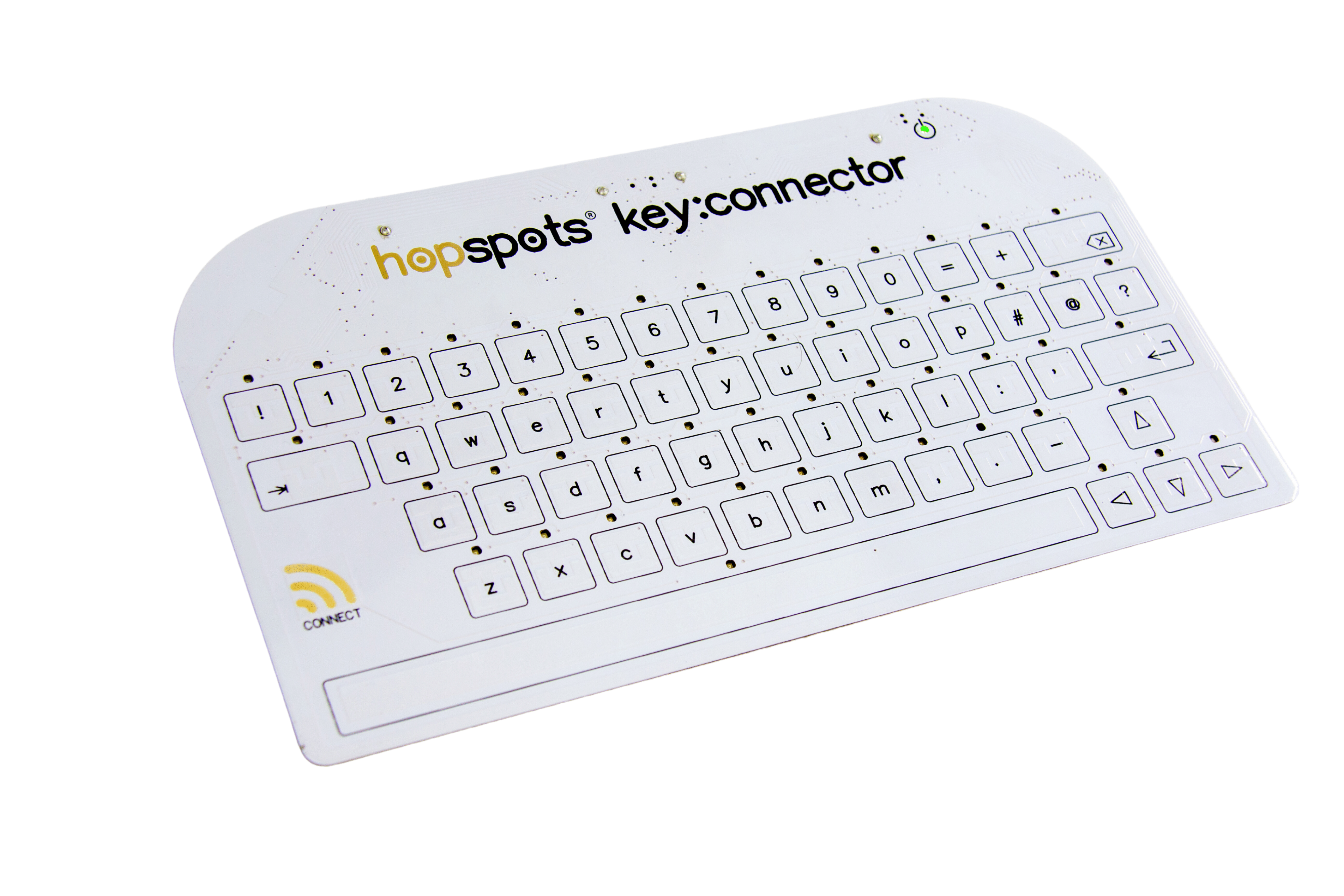 Hopspots key:connector is een toetsenbord dat tot 55 hopspots kan verbinden met een computer via bluetooth.