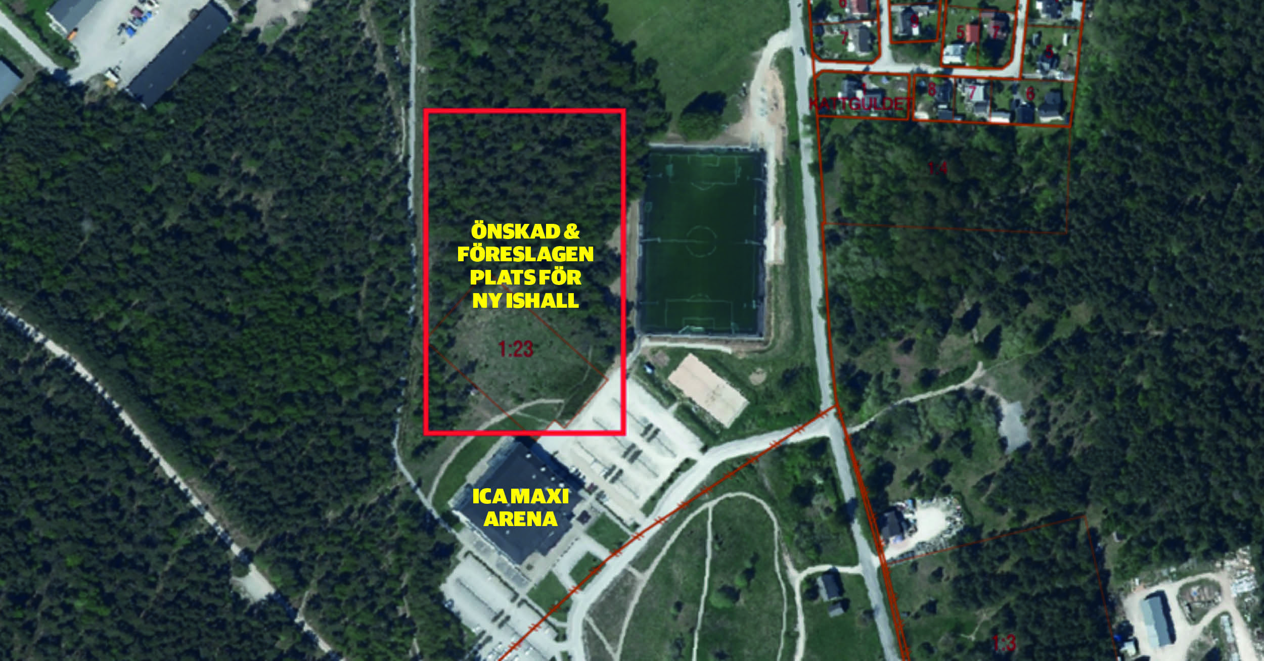 Plats för ishall föreslås – och kritiseras