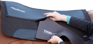 ThinLine Western Saddle Pad Black Felt Liner with fender shimmable