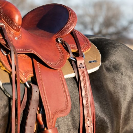 ThinLine Endurance Waxed Saddle Pad Tan Lifestyle