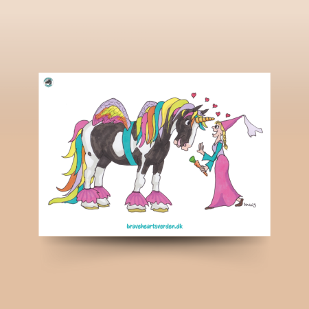 Braveheart unicorn plakat A3