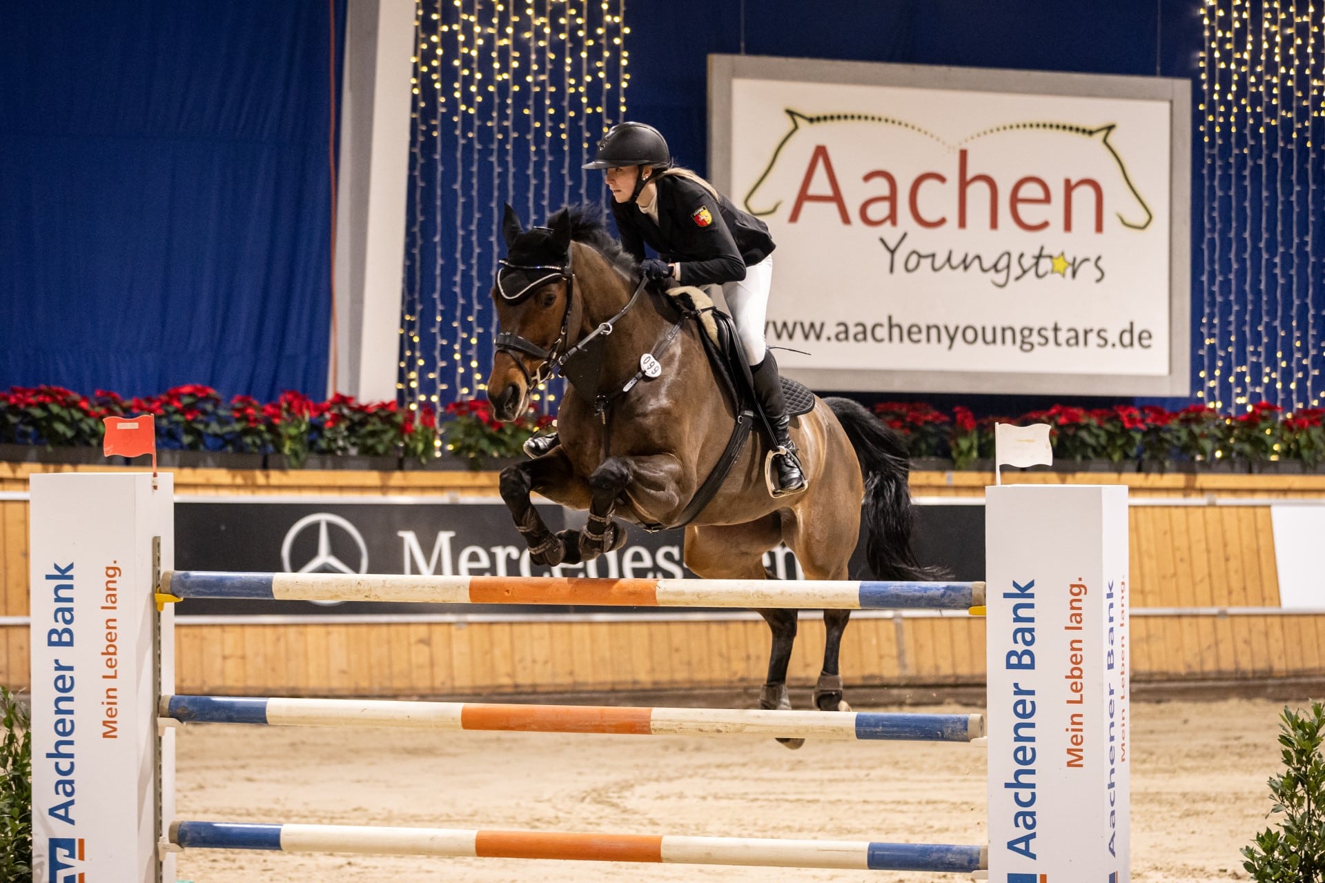 Siegerin im finalen Springen der Jungen Reiter, dem Großen Preis der Aachener Bank eG: Eske Sophie Schierhold (Foto: CHIO Aachen CAMPUS/Jasmin Metzner)