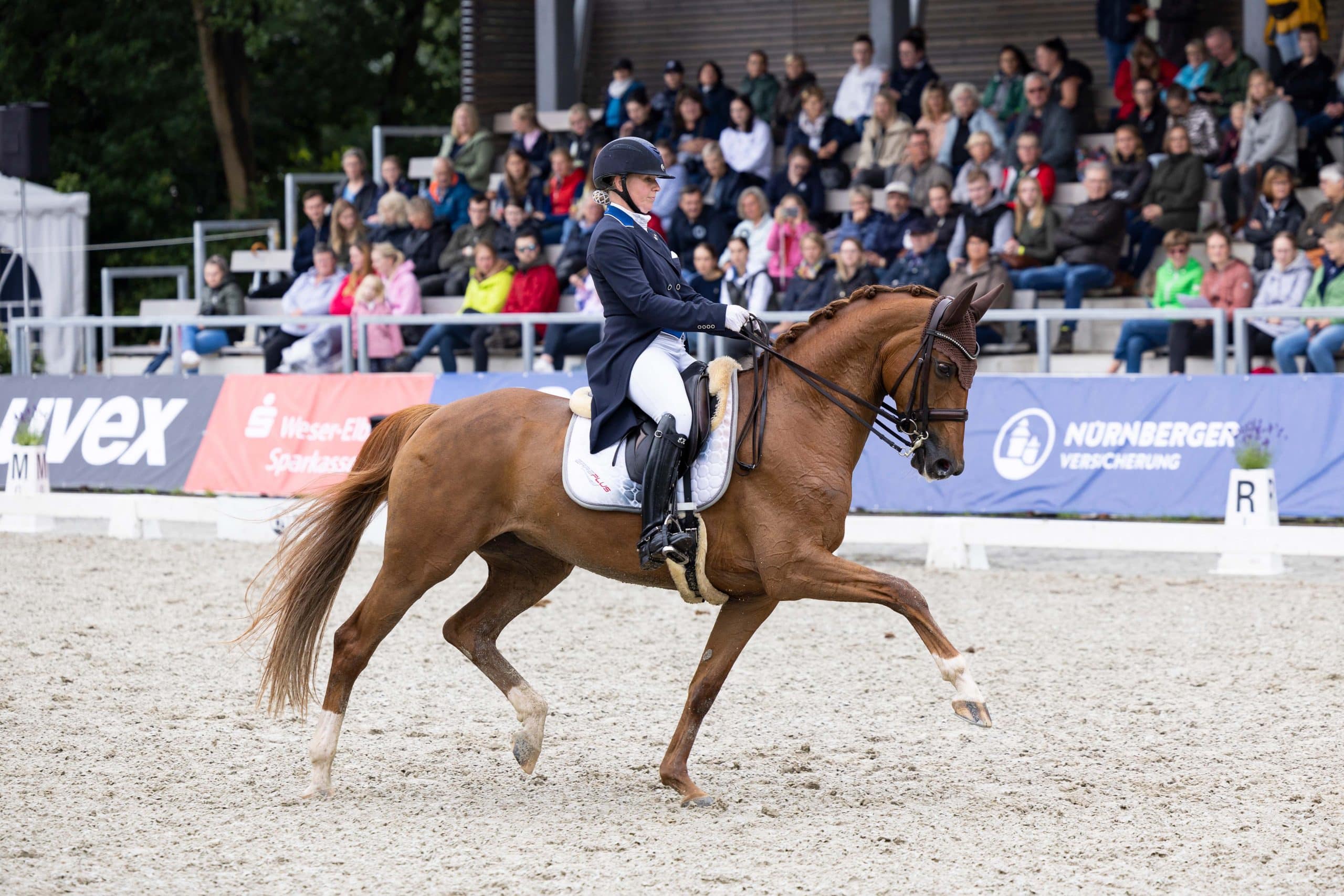 Holte sich 2023 mit Bond Girl den Sieg in der Finalqualifikation in Elmlohe - Finnlands Emma Kanerva, die in Stade-Haddorf zuhause ist. (Foto: Thomas Hellmann)