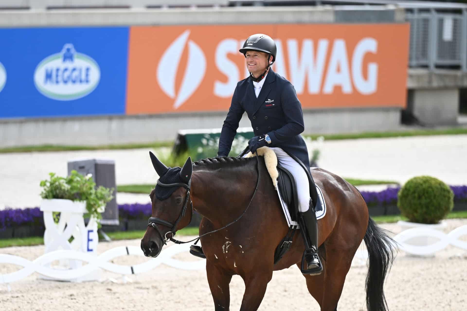 Führender im SAP-Cup nach der Dressur und dem Springen: Michael Jung CHIO Aachen/Hubert Fischer