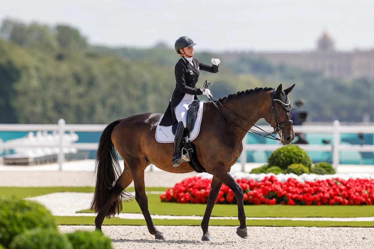 Die Trakehnerstute TSF Dalera war auch 2024 mit Doppel-Gold das erfolgreichste der vielen Pferde aus deutscher Zucht bei den Olympischen Spielen. Foto: (c) Stefan Lafrentz