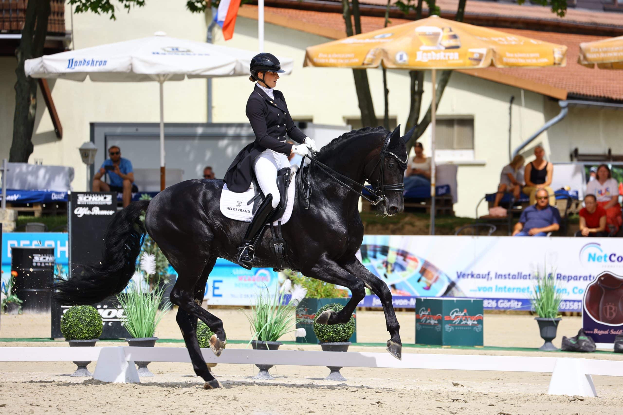 Leonie Richter und Lord Europe holten sich 2023 in Görlitz das Finalticket für den NÜRNBERGER BURG-POKAL. (Foto: B. Placzek)