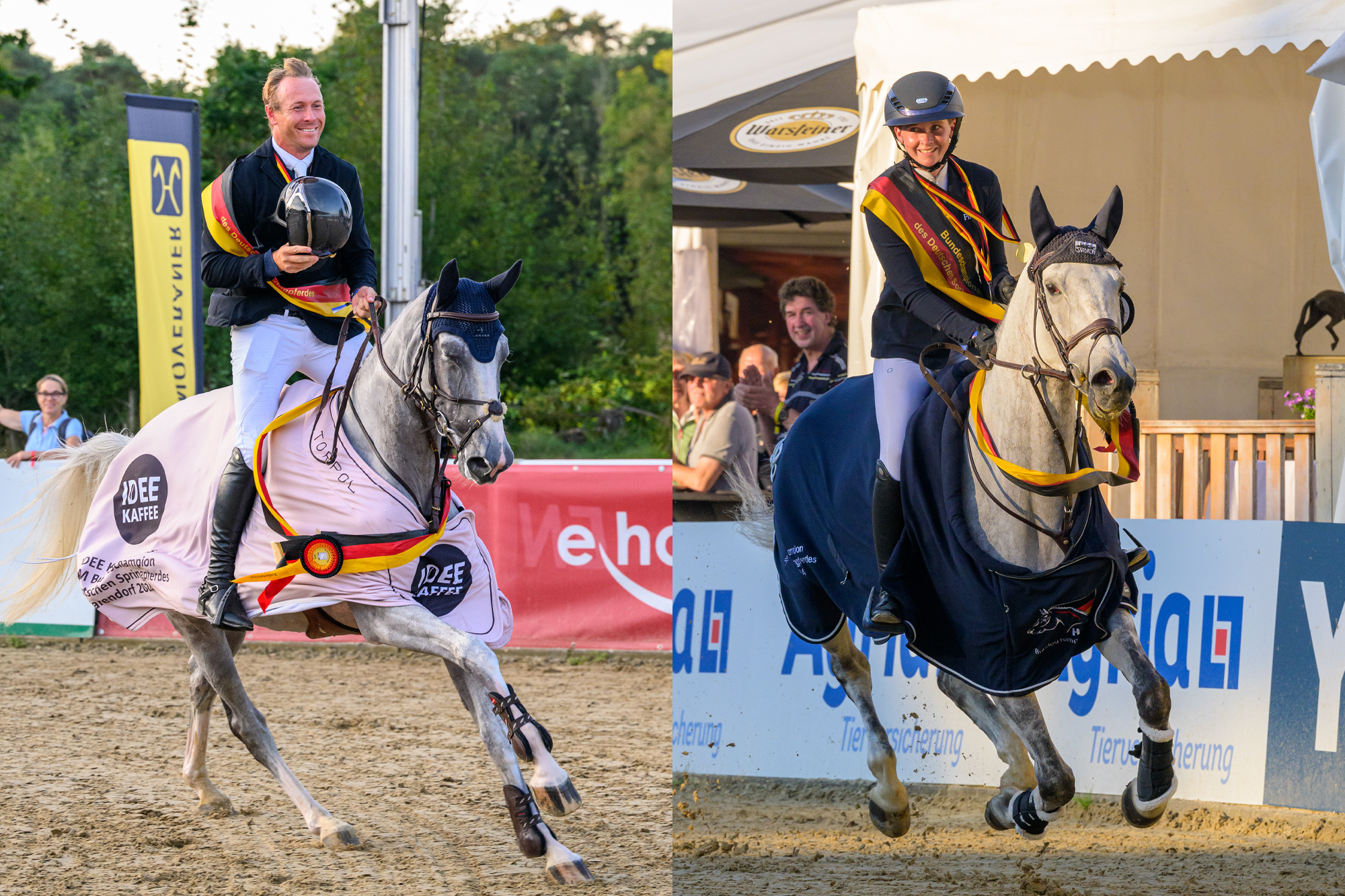 Chaqueen unter David Will und Chacoona Cat unter Sophie Hinners (v.l.) www.Photo.Equitaris.de