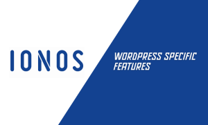 WordPress Specific Features: IONOS web hosting