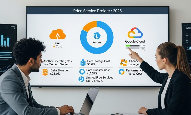 مقارنة AWS vs Azure vs Google Cloud السعر في 2025