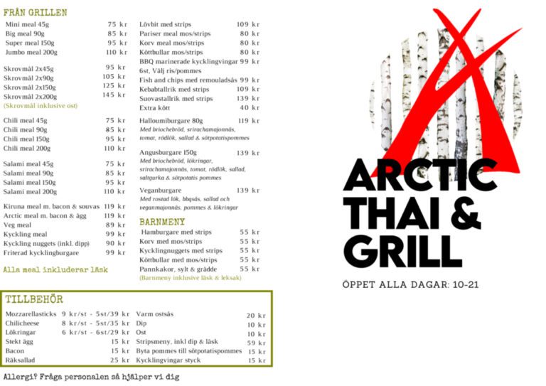 Arctic Thai & Grill Barbecue Dishes