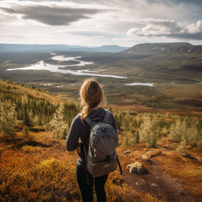 mountain hiking in kiruna lapland