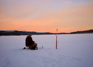 icefishing in Kiruna, lapland