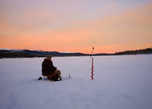 icefishing in Kiruna, lapland