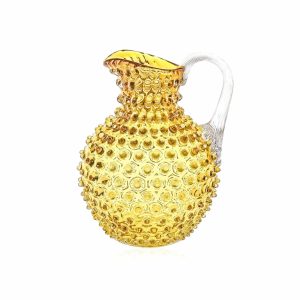 Underlay Amber Hobnail Jug 2 Liter