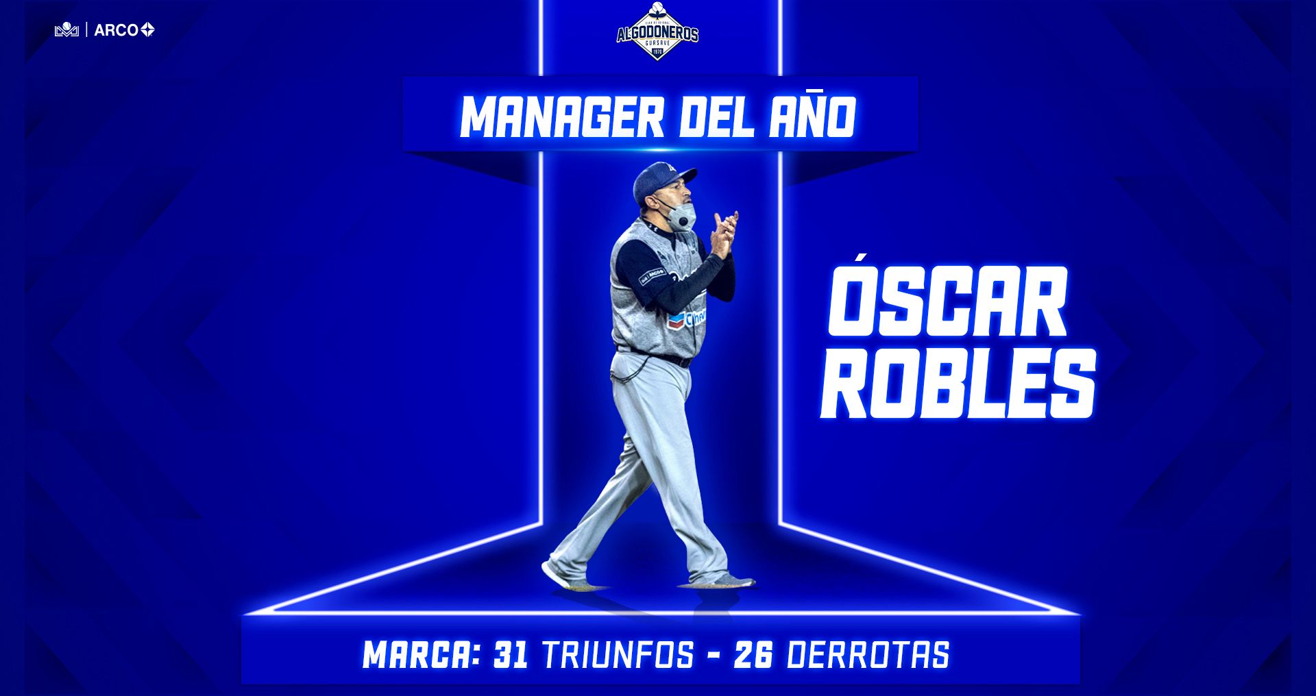 Oscar Robles gana el premio manager del año