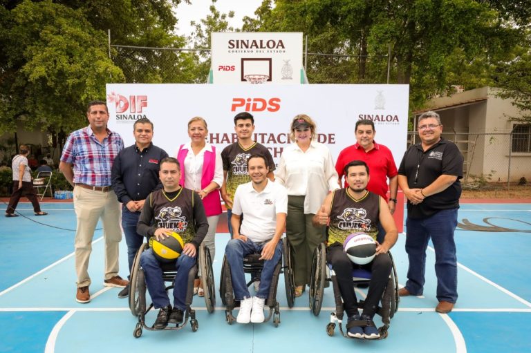 PIDS en conjunto con el DIF Sinaloa, rehabilitó la cancha de usos múltiples del Centro de Desarrollo Integral #3 en Culiacán