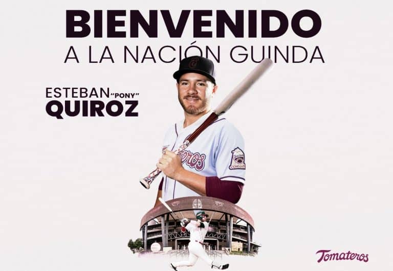 Llega Esteban Quiroz a Tomateros