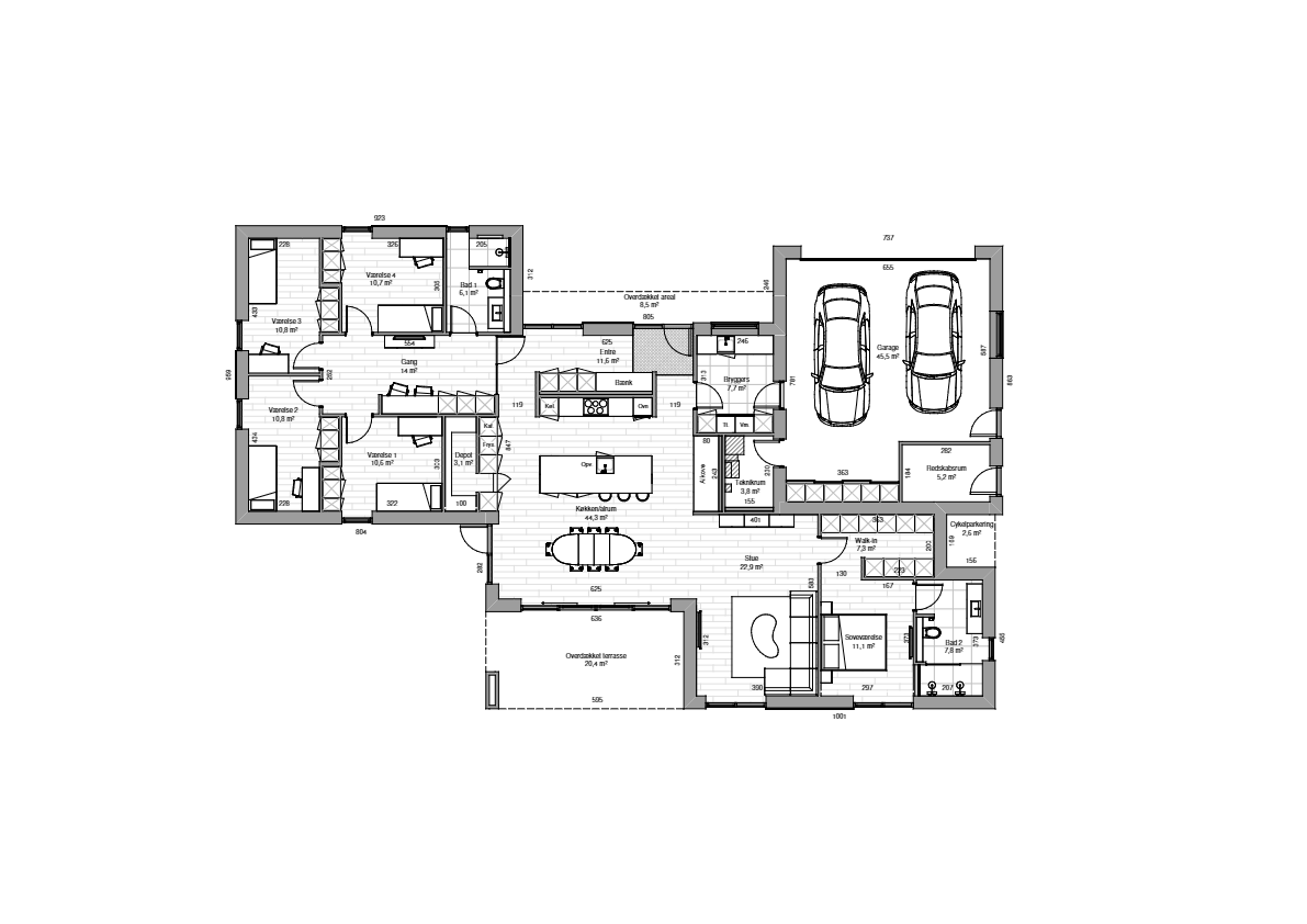 Planløsning Brudelyset Plantegning hus, plantegninger