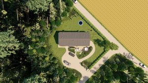 Sommerhus, plantegning, 3D-Visualisering