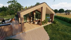 Sommerhus, plantegning, 3D-Visualisering