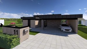 Funkisvilla, Hansen - Ingeniører + Arkitekter, Visualisering, 2-plan, plantegning