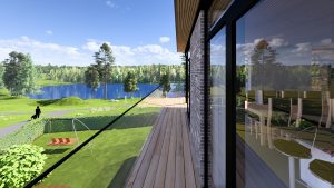 Funkisvilla, Hansen - Ingeniører + Arkitekter, Visualisering, 2-plan, plantegning