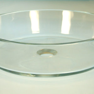 Rund flad glashåndvask transparent Ø43