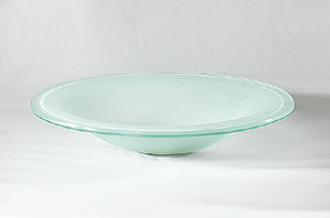 Hvid oval glashåndvask 65×48