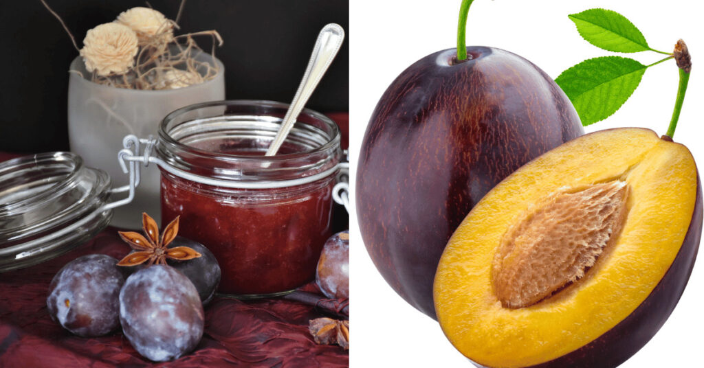 Plum as jam and for eating